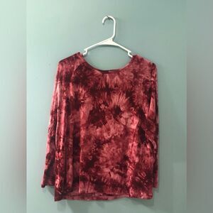 NWOT … ALYA “Size: M” Tie Dyed Top With Keyhole Back